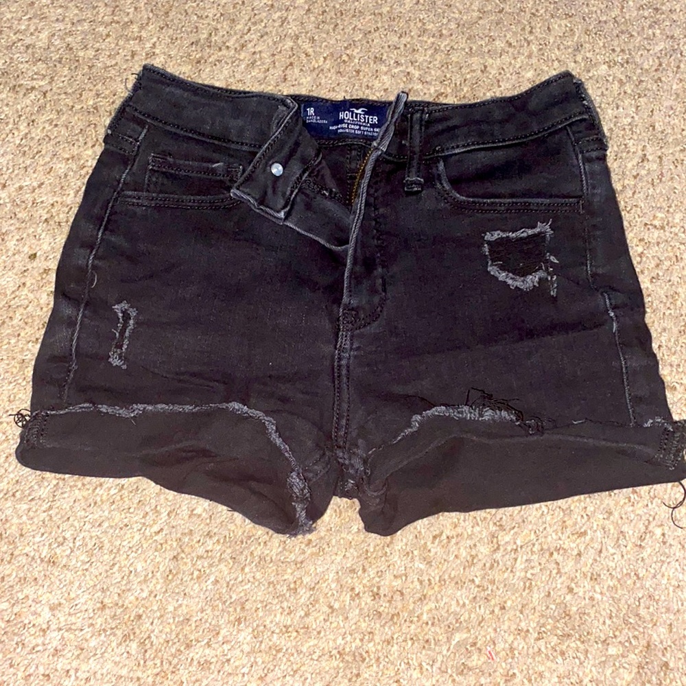 Hollister High Rise Black Jean Shorts